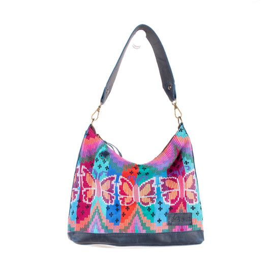 **SHIP WINDOW** SMALL PENELOPE BAG - H&S BUTTERFLY - NAVY - NO. 200664