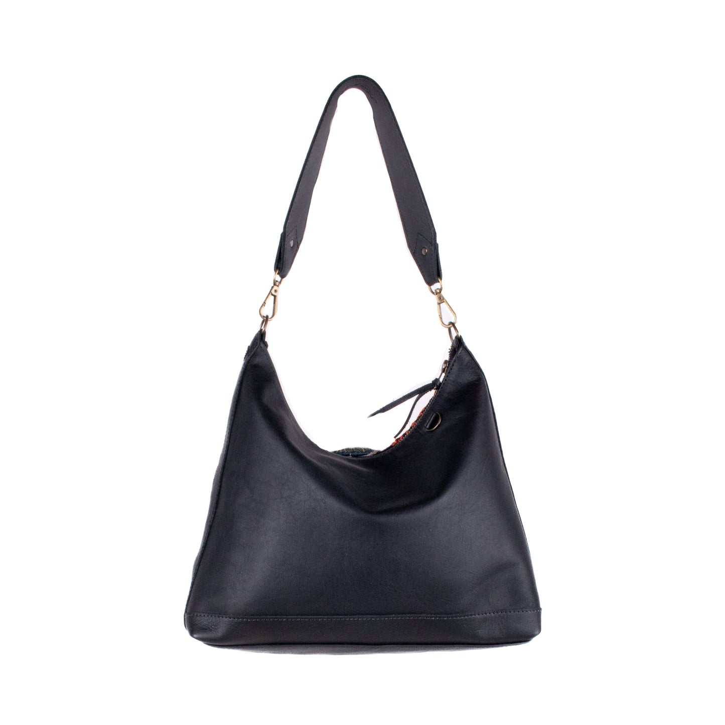 SMALL PENELOPE BAG - H&S EMBROIDERED FLORAL - BLACK - NO. 200694