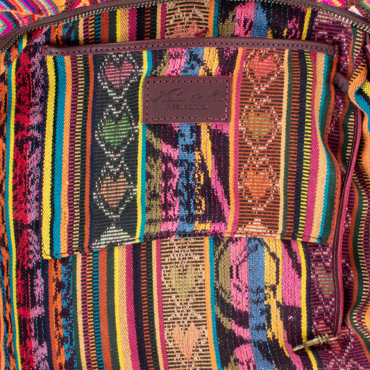 SMALL PENELOPE BAG - OOAK HUIPIL - VINO TINTO - NO. 200761