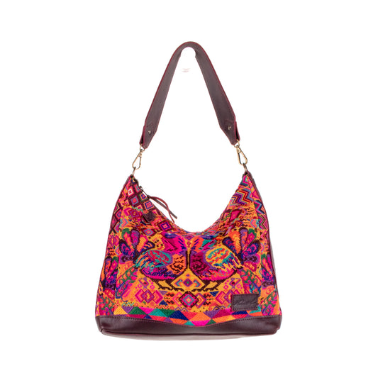 SMALL PENELOPE BAG - OOAK HUIPIL - VINO TINTO - NO. 200761
