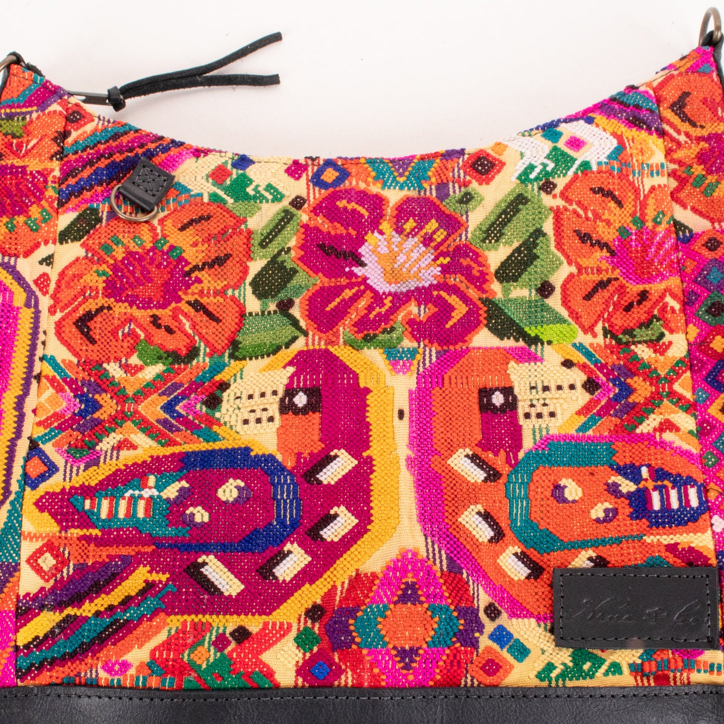 SMALL PENELOPE BAG - OOAK HUIPIL - BLACK - NO. 200762
