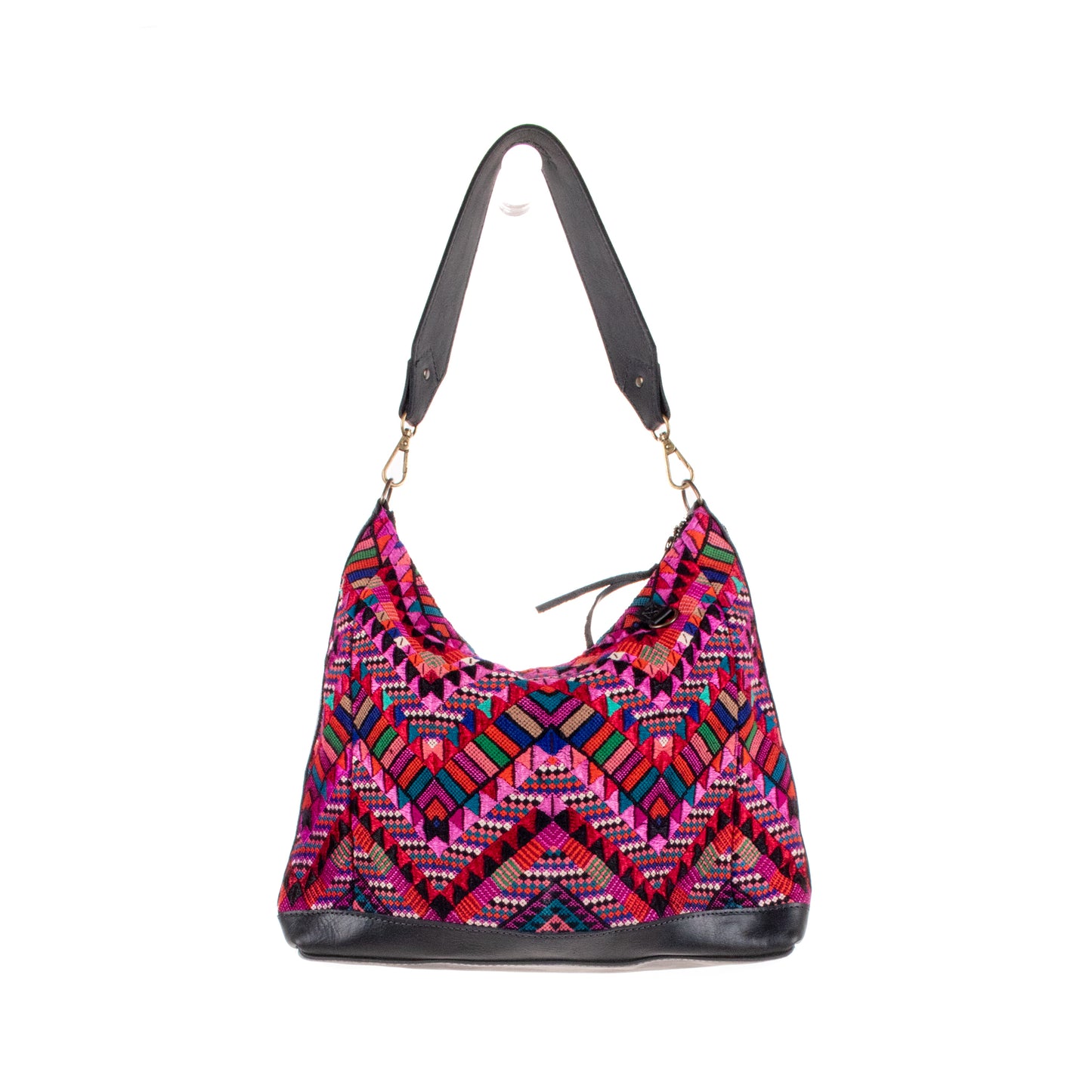 SMALL PENELOPE BAG - OOAK HUIPIL - BLACK - NO. 200766