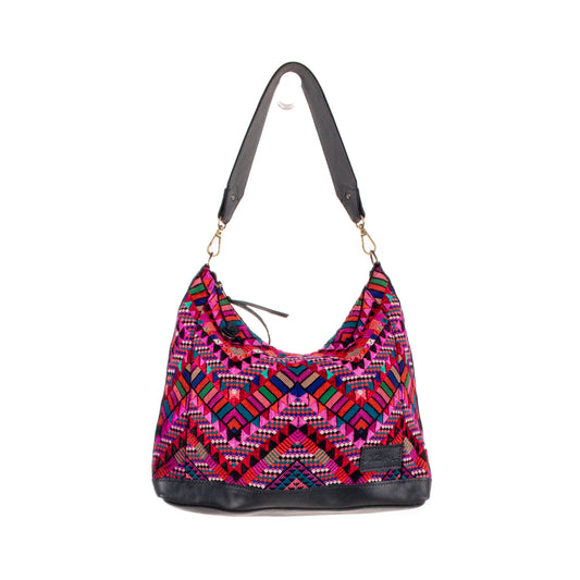 SMALL PENELOPE BAG - OOAK HUIPIL - BLACK - NO. 200766