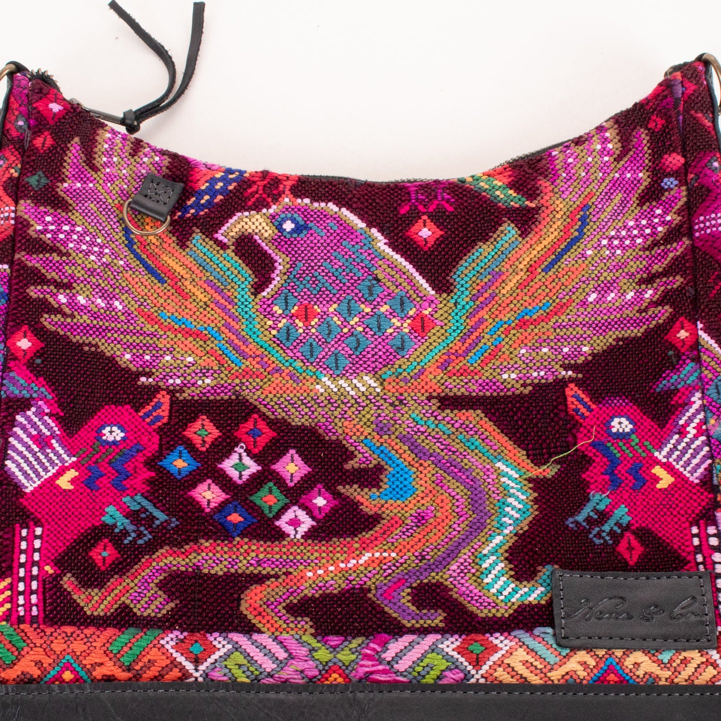 SMALL PENELOPE BAG - OOAK HUIPIL - BLACK - NO. 200767