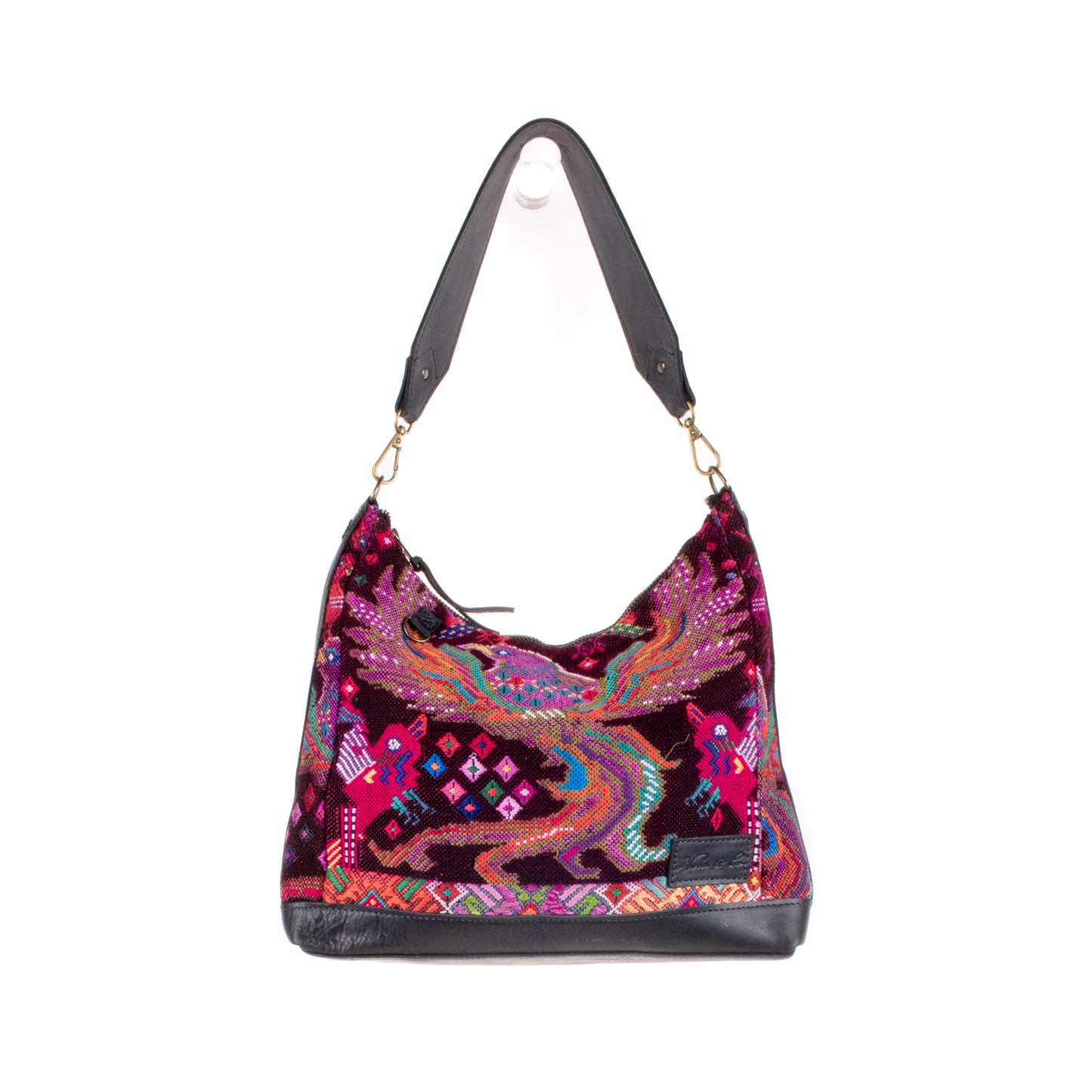SMALL PENELOPE BAG - OOAK HUIPIL - BLACK - NO. 200767