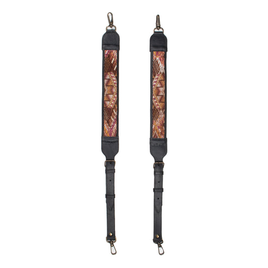 CAMILA BACKPACK STRAP SET - OOAK HUIPIL - BLACK - NO. 200915