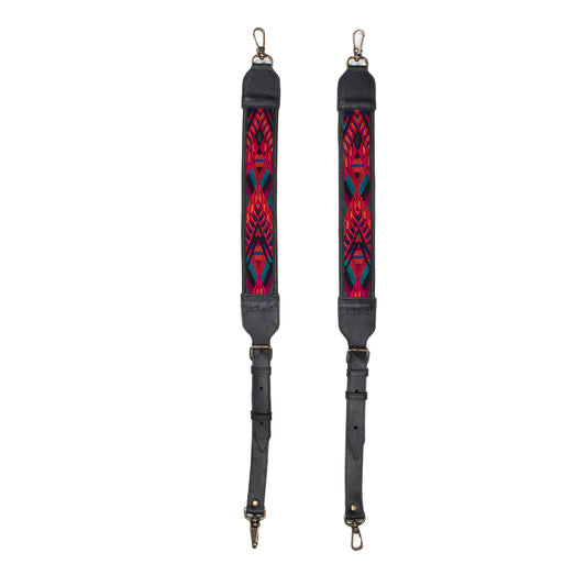 CAMILA BACKPACK STRAP SET - OOAK HUIPIL - BLACK - NO. 200916