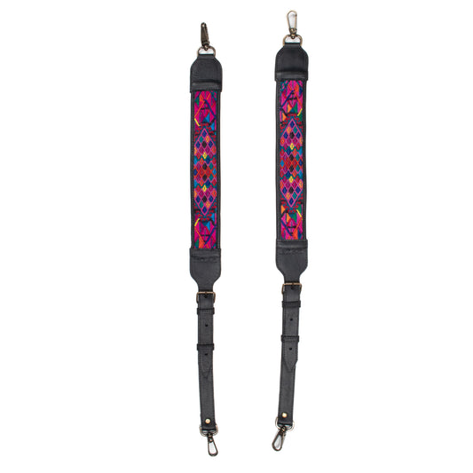 CAMILA BACKPACK STRAP SET - OOAK HUIPIL - BLACK - NO. 200917