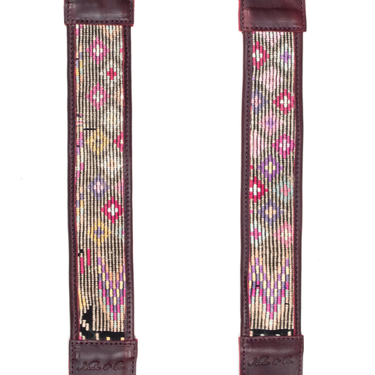 CAMILA BACKPACK STRAP SET - OOAK HUIPIL - VINO TINTO - NO. 200920