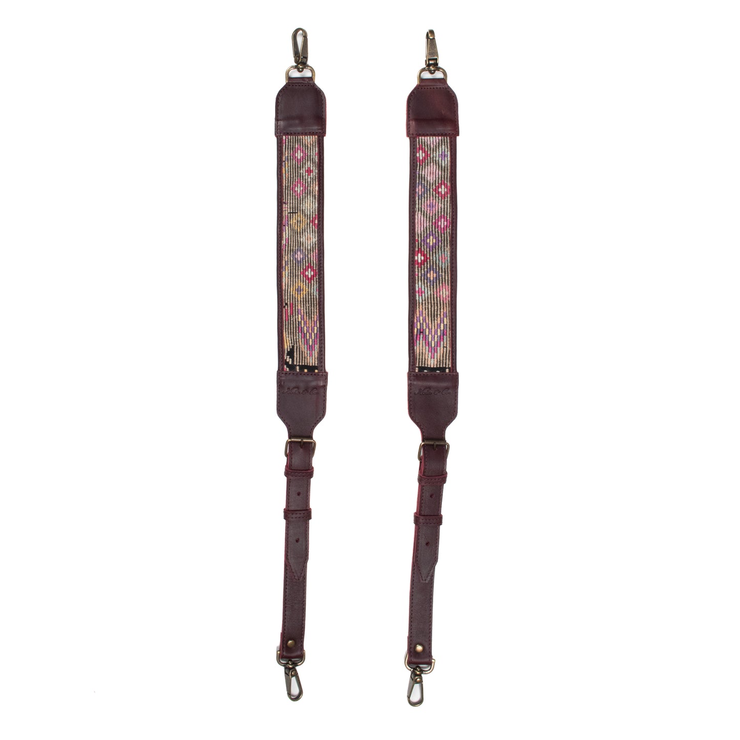 CAMILA BACKPACK STRAP SET - OOAK HUIPIL - VINO TINTO - NO. 200920