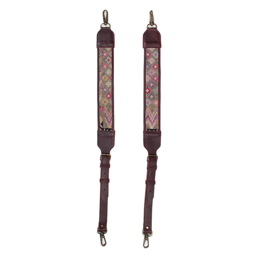 CAMILA BACKPACK STRAP SET - OOAK HUIPIL - VINO TINTO - NO. 200920