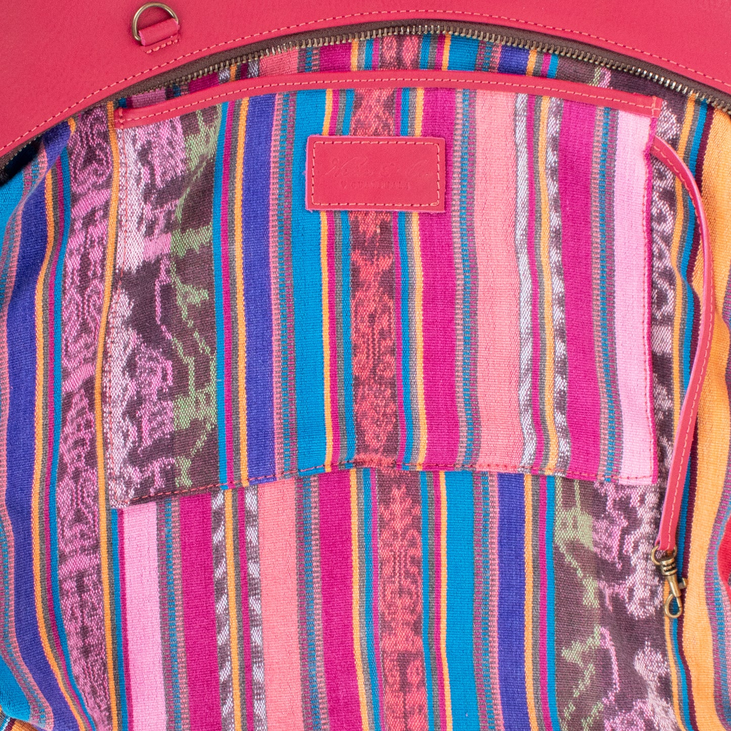 **SHIP WINDOW** PENELOPE BAG - H&S EMBROIDERED BIRDS - MAGENTA - NO. 201090