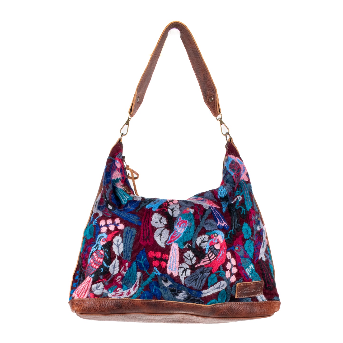 **SHIP WINDOW** PENELOPE BAG - H&S EMBROIDERED BIRDS - HONEY - NO. 201092