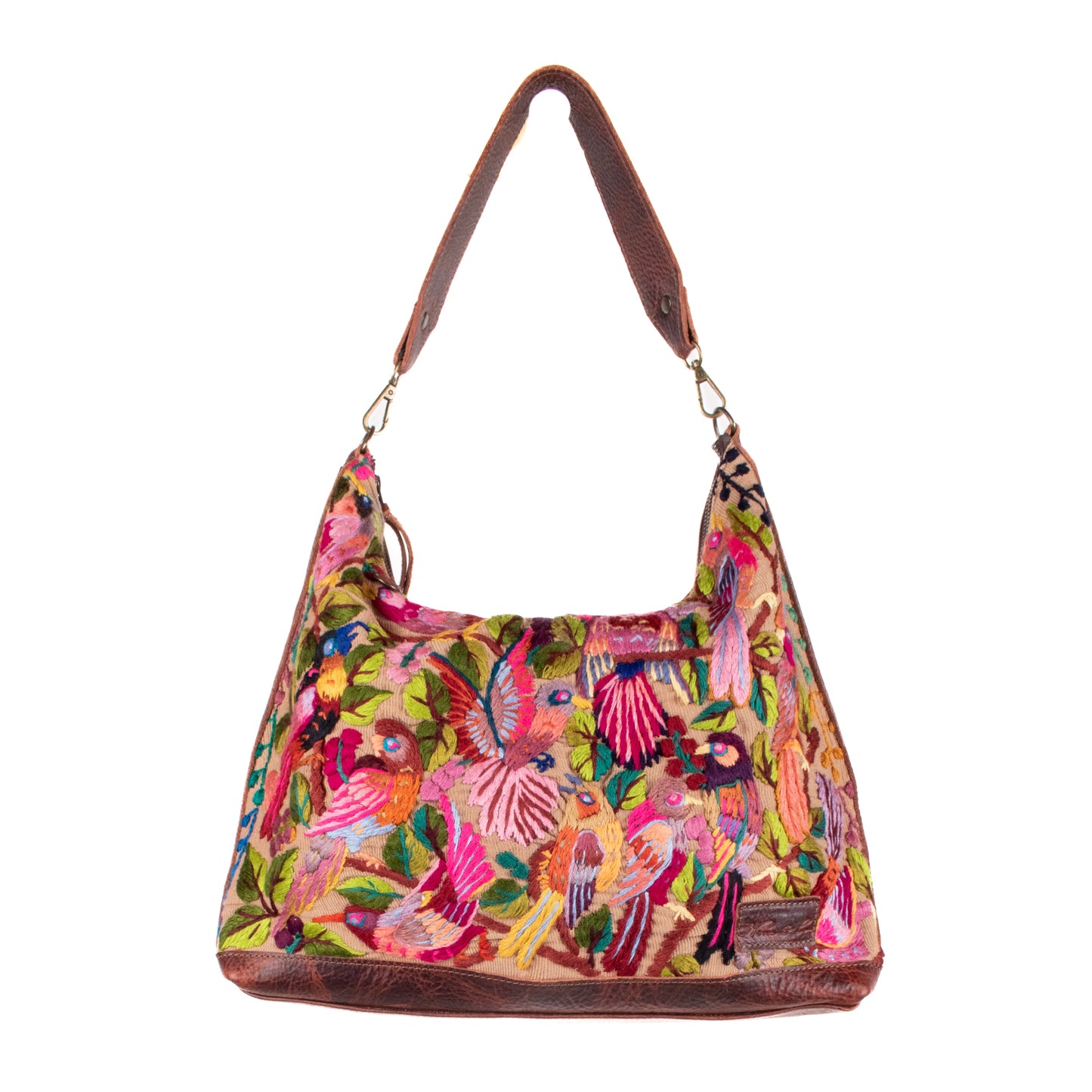**SHIP WINDOW** PENELOPE BAG - H&S EMBROIDERED BIRDS - COPPER - NO. 201094