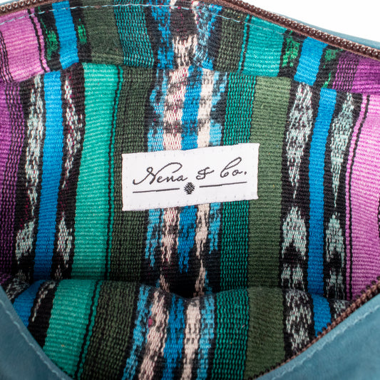 WANDER CROSSBODY SET - OOAK HUIPIL - CERULEAN - NO. 201211