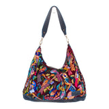 PENELOPE BAG - H&S EMBROIDERED BIRDS - NAVY - NO. 201230