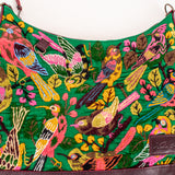 SMALL PENELOPE BAG - H&S EMBROIDERED BIRDS - VINO TINTO - NO. 201231
