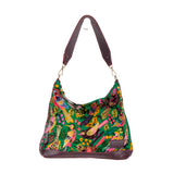 SMALL PENELOPE BAG - H&S EMBROIDERED BIRDS - VINO TINTO - NO. 201231