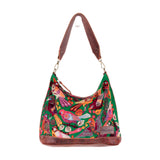 SMALL PENELOPE BAG - H&S EMBROIDERED BIRDS - COPPER - NO. 201236