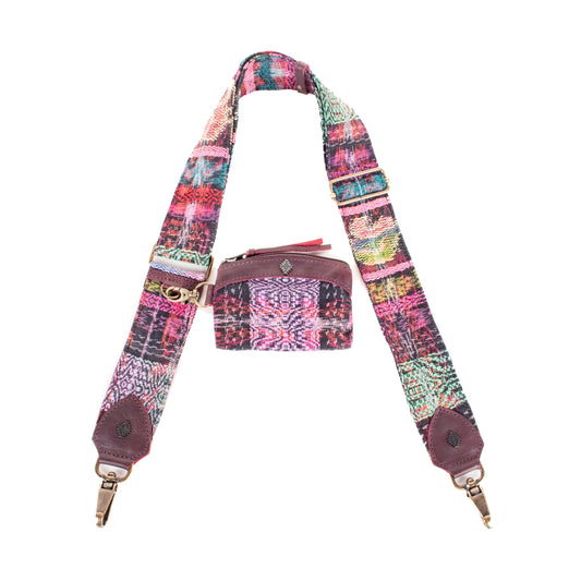 WIDE STRAP & COIN PURSE SET - CORTE - VINO TINTO - NO. 201347