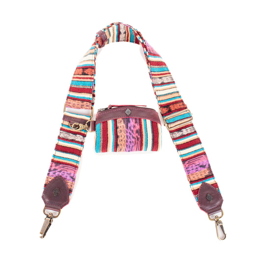 WIDE STRAP & COIN PURSE SET - CORTE - VINO TINTO - NO. 201350