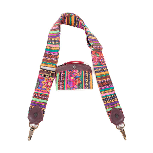 WIDE STRAP & COIN PURSE SET - CORTE - VINO TINTO - NO. 201353