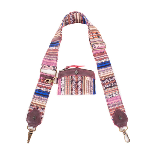 WIDE STRAP & COIN PURSE SET - CORTE - VINO TINTO - NO. 201355