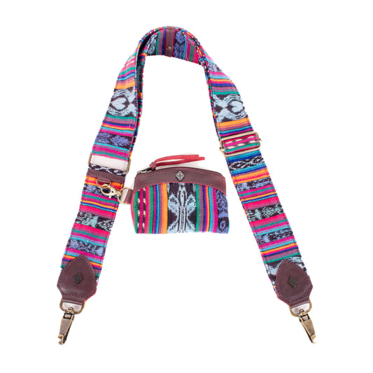 WIDE STRAP & COIN PURSE SET - CORTE - VINO TINTO - NO. 201356