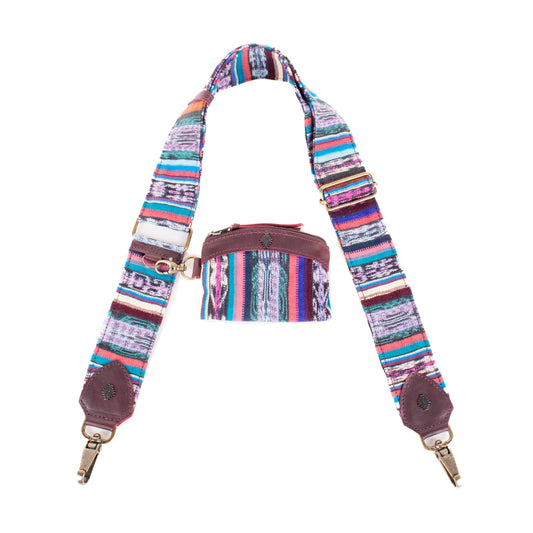 WIDE STRAP & COIN PURSE SET - CORTE - VINO TINTO - NO. 201357