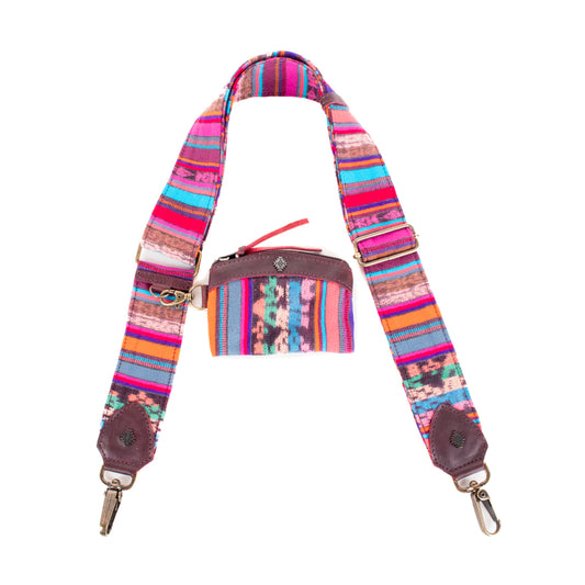 WIDE STRAP & COIN PURSE SET - CORTE - VINO TINTO - NO. 201358