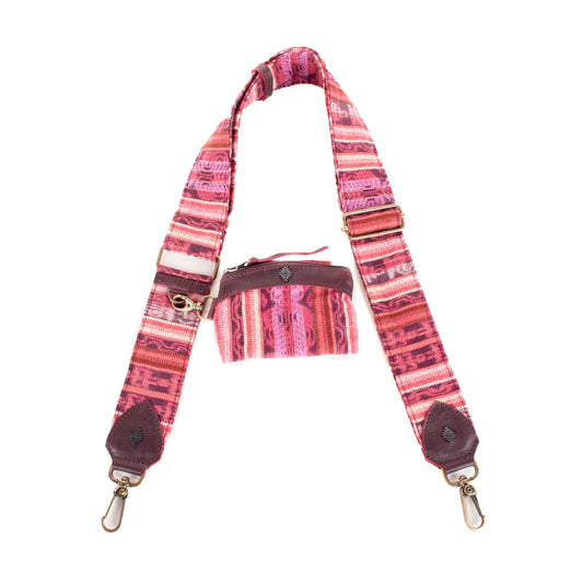 WIDE STRAP & COIN PURSE SET - CORTE - VINO TINTO - NO. 201359