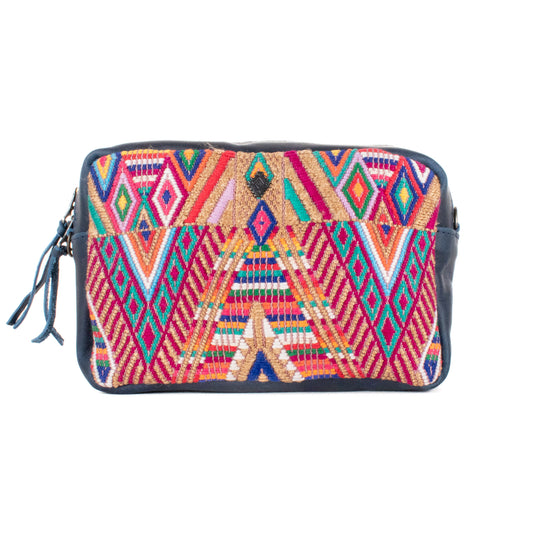 WANDER CROSSBODY SET - OOAK HUIPIL - NAVY - NO. 201439