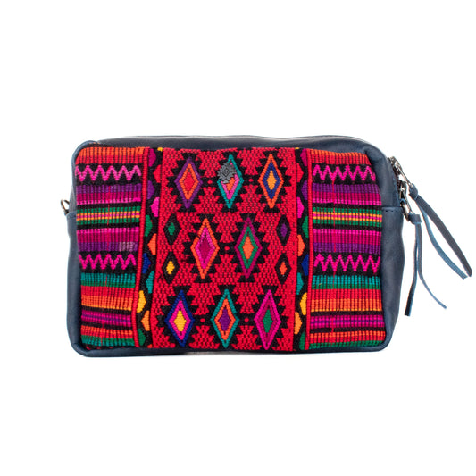 WANDER CROSSBODY SET - OOAK HUIPIL - NAVY - NO. 201440