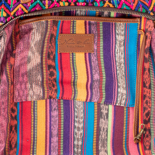 SMALL PENELOPE BAG - OOAK HUIPIL - CAFE - NO. 201462