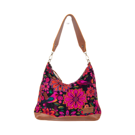 SMALL PENELOPE BAG - OOAK HUIPIL - CAFE - NO. 201469