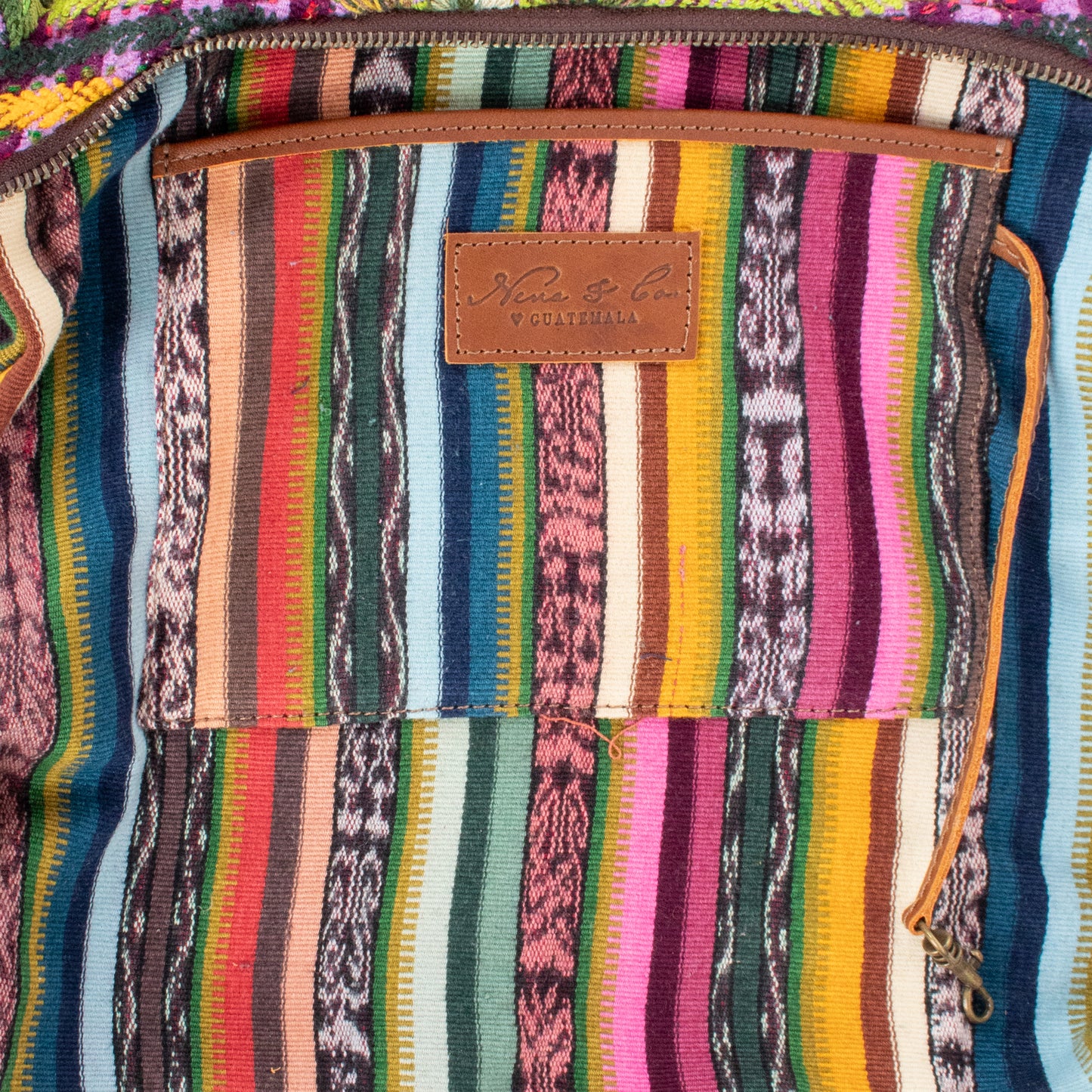 SMALL PENELOPE BAG - OOAK HUIPIL - CAFE - NO. 201470