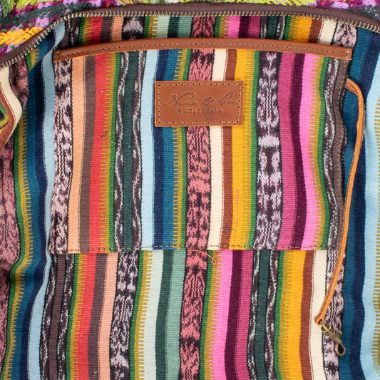 SMALL PENELOPE BAG - OOAK HUIPIL - CAFE - NO. 201470