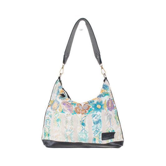 SMALL PENELOPE BAG - OOAK HUIPIL - BLACK - NO. 201471