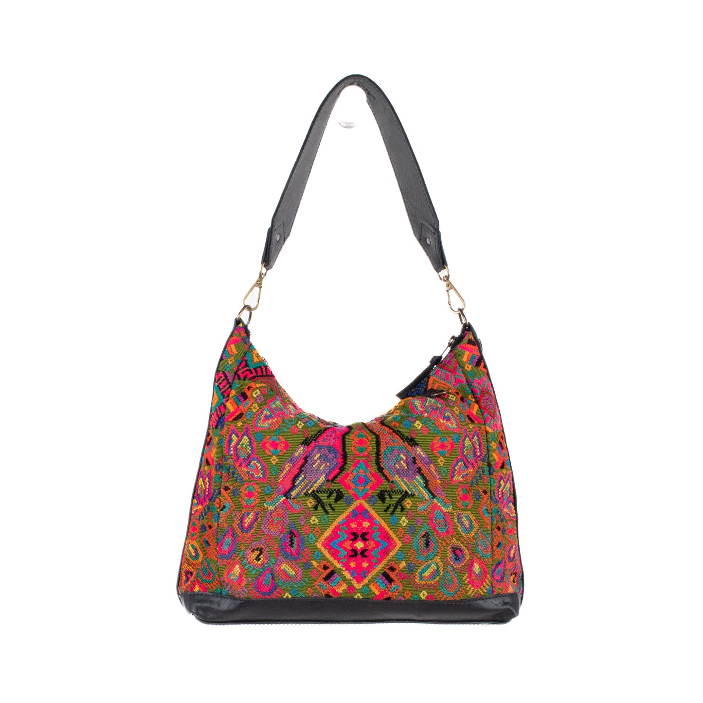 SMALL PENELOPE BAG - OOAK HUIPIL - BLACK - NO. 201472