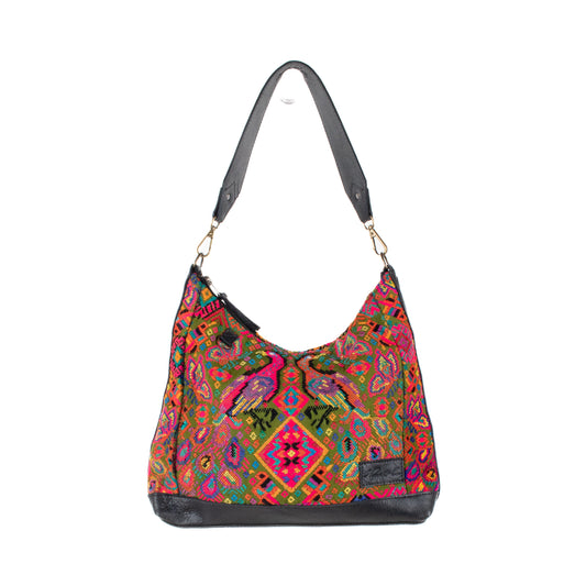 SMALL PENELOPE BAG - OOAK HUIPIL - BLACK - NO. 201472