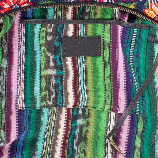 SMALL PENELOPE BAG - OOAK HUIPIL - BLACK - NO. 201473