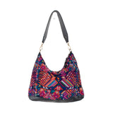 SMALL PENELOPE BAG - OOAK HUIPIL - BLACK - NO. 201474