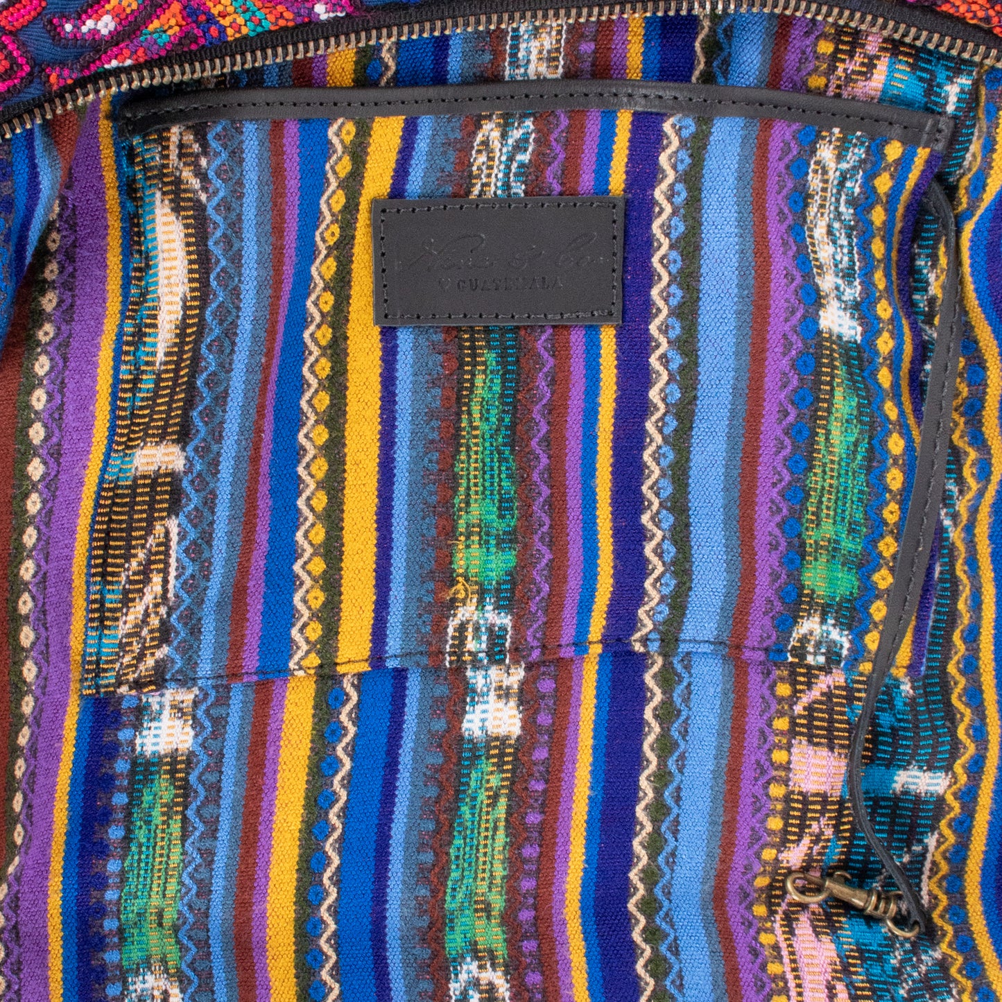 SMALL PENELOPE BAG - OOAK HUIPIL - BLACK - NO. 201474