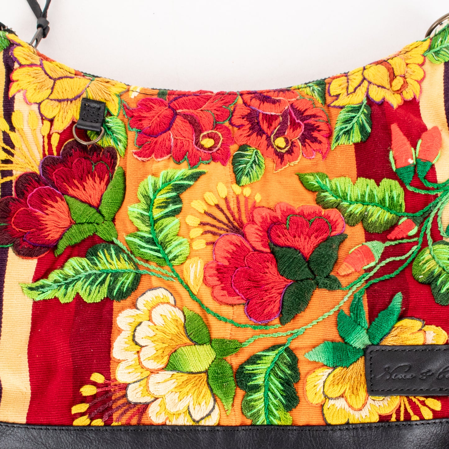 SMALL PENELOPE BAG - OOAK HUIPIL - BLACK - NO. 201476