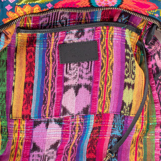 SMALL PENELOPE BAG - OOAK HUIPIL - BLACK - NO. 201477