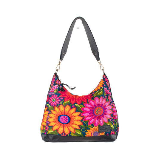 SMALL PENELOPE BAG - OOAK HUIPIL - BLACK - NO. 201477