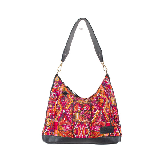 SMALL PENELOPE BAG - OOAK HUIPIL - BLACK - NO. 201480
