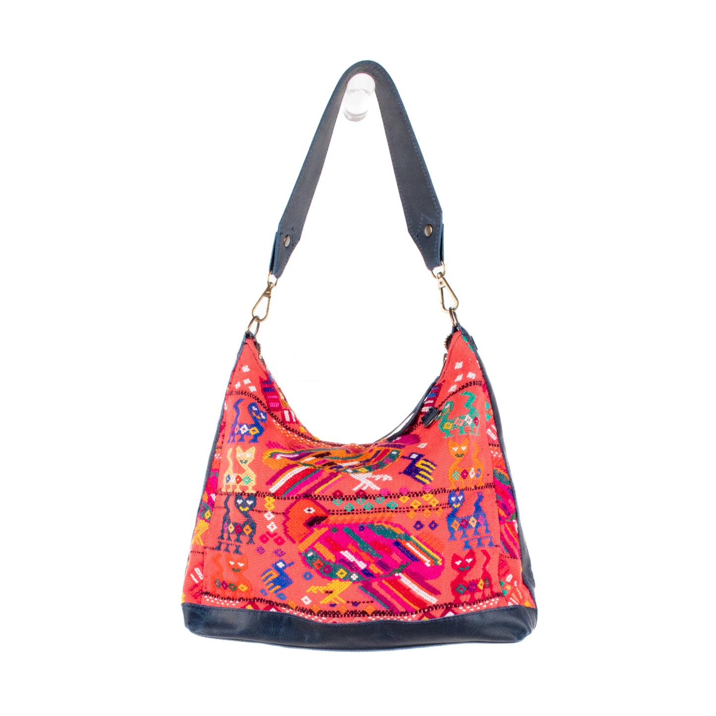 SMALL PENELOPE BAG - OOAK HUIPIL - NAVY - NO. 201514