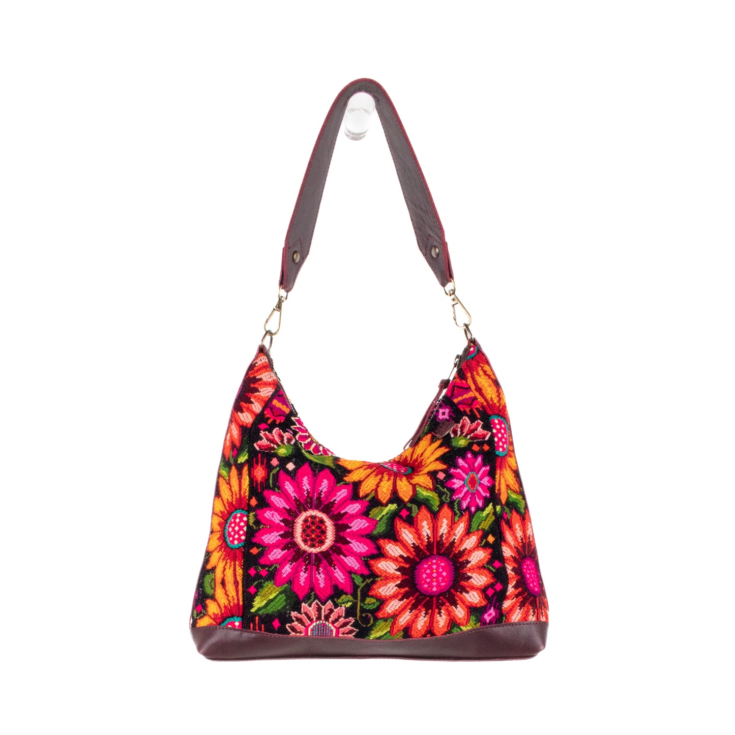 **SHIP WINDOW** SMALL PENELOPE BAG - OOAK HUIPIL - VINO TINTO - NO. 201537