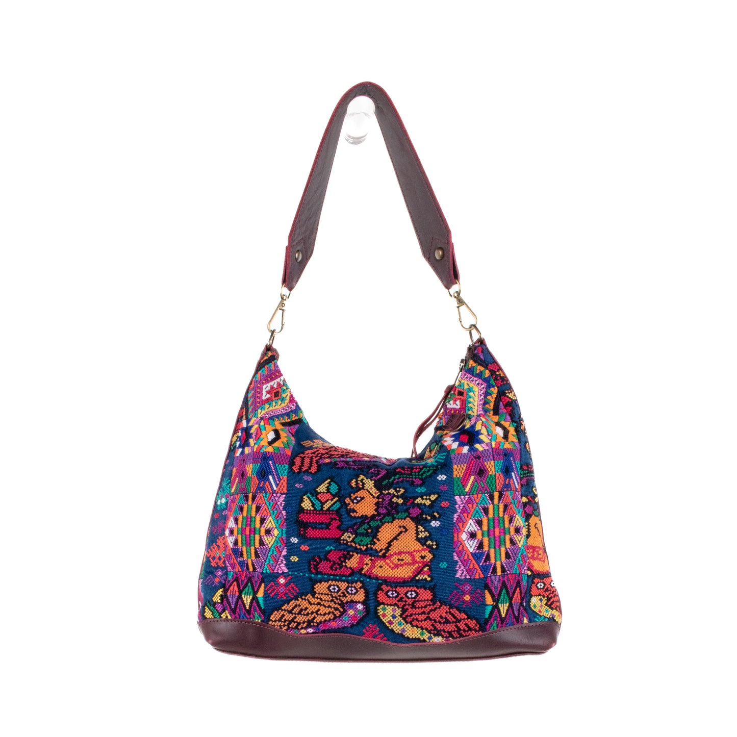 **SHIP WINDOW** SMALL PENELOPE BAG - OOAK HUIPIL - VINO TINTO - NO. 201538